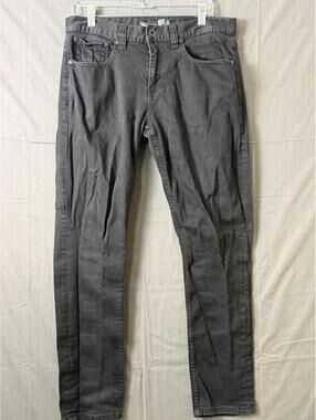 RSQ Jeans Seattle Skinny Tapered Black Denim Mens 32x30 Stretch